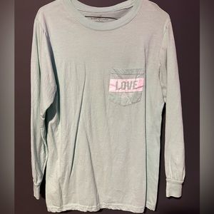 Light blue long sleeve T-shirt